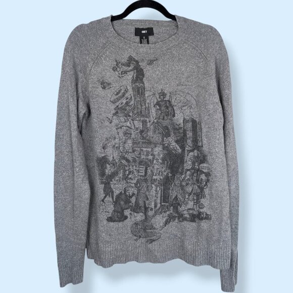 Obey Knit Viscose Graphic Sweater - Picture 1 of 4